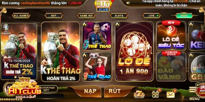 Thể thao HITCLUB 2 Đa dạng trò chơi thể thao dành cho anh em tham gia HITCLUB